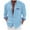 Light Blue (New Upgrade), variant on Mens Button Down Linen Shirts Patchwork Long Sleeve Turndown Collar Shirt with Chest Pocket Lightweight Beach Hawaiian Vacation Tops Gray M
