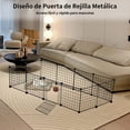 thumbnail image 2 of Corral para mascotas con puerta, jaula de conejo, jaulas de cobayas, valla de alambre de metal portátil para interiores y exteriores, 12 paneles de me, 2 of 8