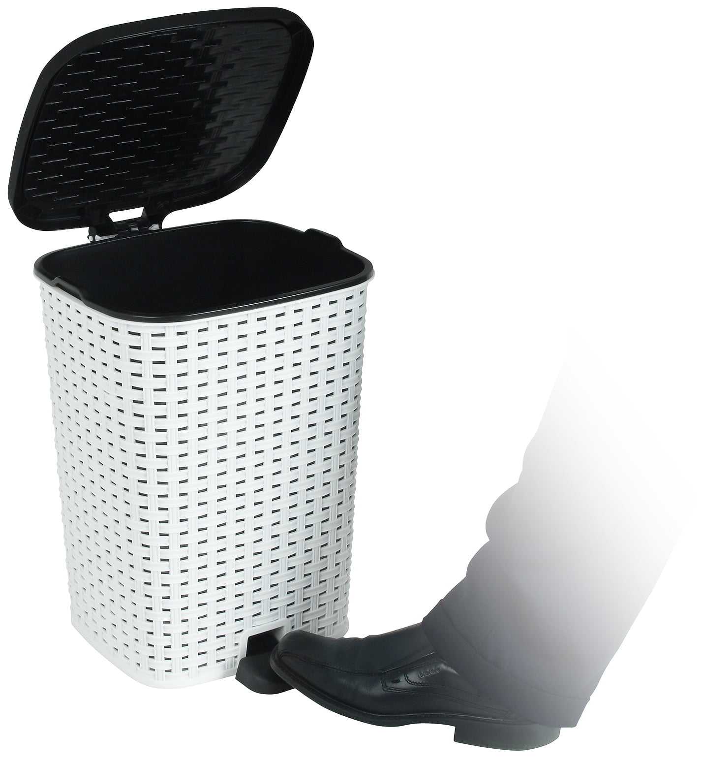 Superio Rattan Step on Trash Can 6L - Brown