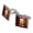 Silver, variant on 8-Bit Pixel Retro Beer Charisma Buff Gamer Game Square Cufflink Set - Silver or Gold
