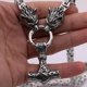 thumbnail image 5 of Collar De Cabeza De Lobo Vikingo De Acero Inoxidable Para Hombres Y Mujeres, Collar De Animal Gótico Nórdico Methold AP005523-00, 5 of 6