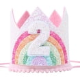 thumbnail image 3 of Sombrero de fiesta de cumpleaños para bebé, diadema de corona de princesa, decoraciones para cumpleaños de 1, 2 y 3 años, suministros para fiestas de primer cumpleaños para niños, 3 of 5