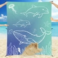 thumbnail image 6 of Beach Blanket Waterproof Sand, Large Beach Mat with Portable Storage Bag, Light and Compact Sand Mat, Suitable for Outdoor Travel Camping Hiking, Outdoor Beach Accessories(80*95in), 6 of 7