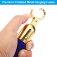 thumbnail image 4 of Unique Bargains 3 Feet Blue Velvet Stanchion Rope, Crowd Control Barrier Rope with Snap Hook, Golden, 4 of 6