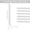 thumbnail image 2 of Metallic Candle, Birthday Cake Candle, 24 Pcs Long Thin Cake Candle For Birthday Wedding, 2 of 5