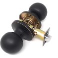 thumbnail image 1 of Entry Door knob with Lock  One Key-Way Entrance Door Knob Entry with Key Handle   Ball (Entry with Key  Polished Brass), 1 of 7