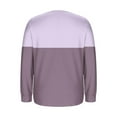 thumbnail image 4 of Enjoytime Womens Tops Fashion Patchwork V-Neck Button Down Shirts Business Casual Long Sleeve Blouses Fall Wnter Trendy Clothes 2025 Purple M, 4 of 7