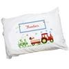Personalized Red Tractor Pillowcase