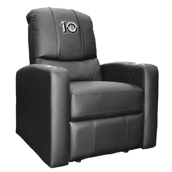 DreamSeat Black Stealth Power Plus Recliner Embroidered Brooklyn Nets Team Commemorative Logo