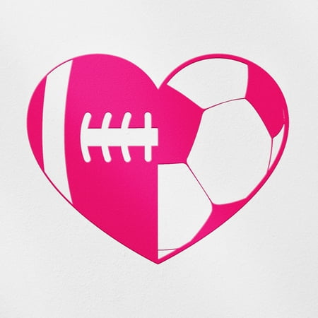 Transparent Decal Stickers Of Sport Half Hearts Football Soccer (Pink) Premium Waterproof Vinyl Decal Stickers For Laptop Phone Accessory Helmet Car Window Mug Tuber Cup Door Wall Dec ANDVER10g5045PI