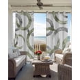 thumbnail image 4 of Sage Green Grey Blackout Curtains 96 Inches Long for Bedroom,Geometric Circle Modern Abstract Simple Art Thermal Insulated Room Darkening Black Out Window Curtain Grommet Living Room Curtains, 4 of 8