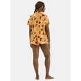 thumbnail image 2 of Halloween Women’s Printed Notched Top and Shorts Pajama Set from Way to Celebrate, 2-Piece, Sizes XS-3X, 2 of 5