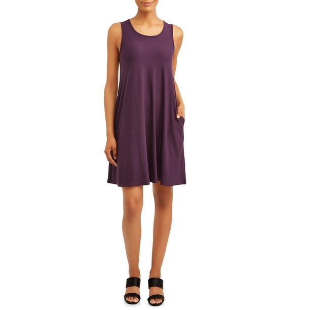 Time and Tru Women's Sleeveless Knit Dress - Walmart.com