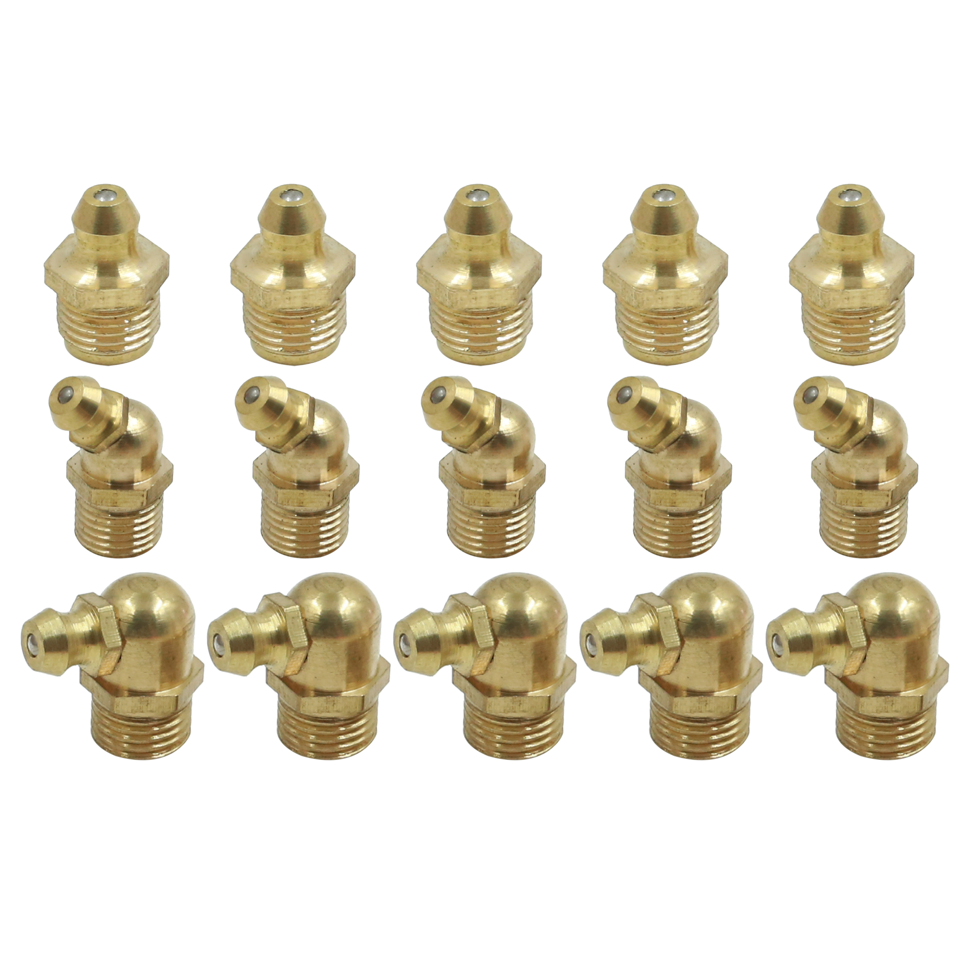 M10 Brass Straight 45 90 Degree Angle Grease Nipple Fittings Assortment