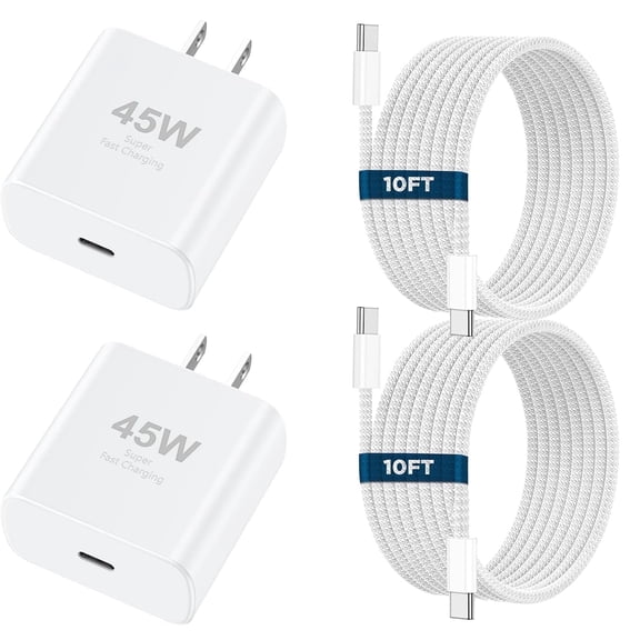 i Phone 17 16 Pro Max Charger Fast Charging, 45W USB C i Phone 17 16 Super Fast Charger Block with 10ft Long Type C Charging Cord Compatible with iPhone 17/16/15 Pro Max/Plus/S25