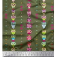 thumbnail image 1 of Soimoi Cotton Duck Fabric Heart & Owl Kids Print Fabric by Yard 56 Inch Wide, 1 of 1
