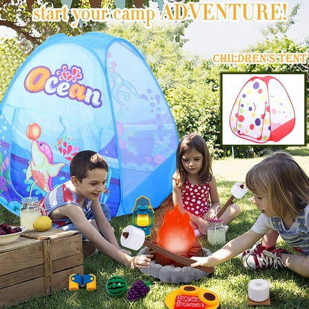 ABPWLY Toys Kid Indoor Game Oceans Dinosaur Pattern Educational Toy Tent Play House for Kids 80x80x80cm Portable Childrens Tent Cute Stuff