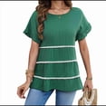 thumbnail image 2 of Blusa Informal de Verano de Corta con Volantes y Borlas Escalonadas para Mujer, Color Verde XL, 2 of 9