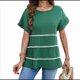 thumbnail image 2 of Blusa Informal de Verano de Corta con Volantes y Borlas Escalonadas para Mujer, Color Verde XL, 2 of 9