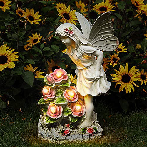 Voveexy Garden Figurines Angel, Outdoor Garden Statues