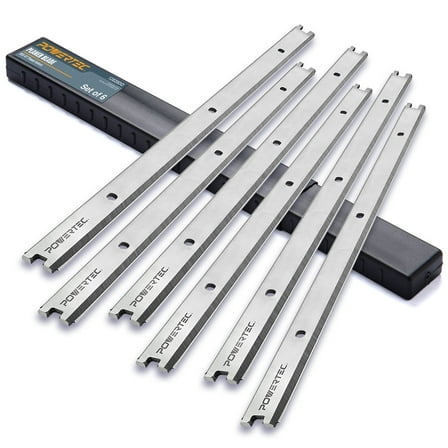 POWERTEC 13 Inch Planer Blades for Ridgid R4330, TP1300LS Planer, Replacement for AC20502 Planer Knives, Set of 6  (12828-P2)