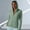 Green, variant on ClodeEU Women's Hooded Zip Long Sleeve Sun Protection Shirt,Solid Color Casual Slim Fit Summer Top Black,Women's Plus L