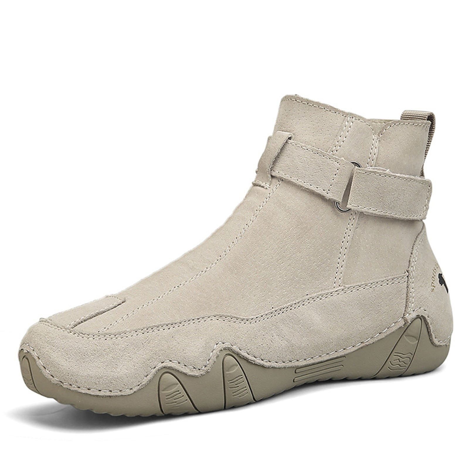 Adult Men Shoes Mens Dress Casual Shoes 13 Extra Wide Men s Boots Autumn New Side Zipper High Top Men s Shoes Outdoor Casual Hand Sewn Male
