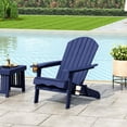 thumbnail image 2 of Noble House Bellwood Outdoor Acacia Wood Folding Adirondack Chair in Navy Blue, 2 of 8