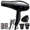 thumbnail image 1 of Secador de pelo profesional de 1000w con juego concentrador difusor, potente secador de pelo ónico de salón con Motor Ac, secador de secado rápido, 1 of 5