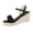 Black Sandals for Women, variant on Rhinestone Espadrille Wedge Sandal Women Dressy Summer Footwear White 36