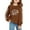 Brown, variant on Toddler Girls Football Graphic Sweatshirt Casual Sports Pullover Top, Sizes 3-4