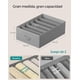 thumbnail image 5 of SONGMICS Juego de 2 Organizadores de Cajón, Organizadores de Armario de 6 Compartimentos, 42 x 30 x 17 cm, Plegables, Gris Místico, 5 of 6