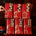 thumbnail image 4 of Pekkaxy 2026 Year of the Horse Red Envelopes 6-Pack, Thick Paper Gold Foil Stamping for Lucky Money Gifts, Chinese New Year Wedding Party Favors and, 4 of 9