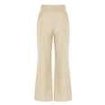 thumbnail image 4 of Sngxgn Womens Casual High Waisted Cargo Yoga Pants Pocket Flare Pants(Beige,XXXL), 4 of 6