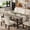 grey, variant on 7 Piece Dining Table Set for 6-8, 71" Heavy Duty Industrial Kitchen Table and 6 Padded High Back Chairs with Nailhead Trim, Modern Farmhouse Dining Room Furniture Sets