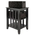 thumbnail image 4 of Bowery Hill Transitional Wood Side Table with 2 Foldable Baskets in Espresso, 4 of 7