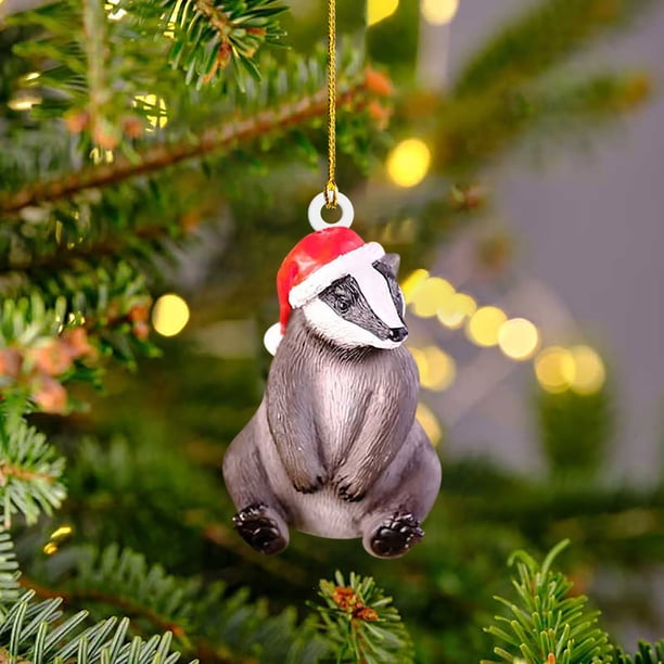 Fiudx Ofertas Del Día Colgante Pequeño De Navidad, Árbol De Navidad, Decoraciones Para Coche, Sombrero De Navidad Acrílico, Colgante Pequeño