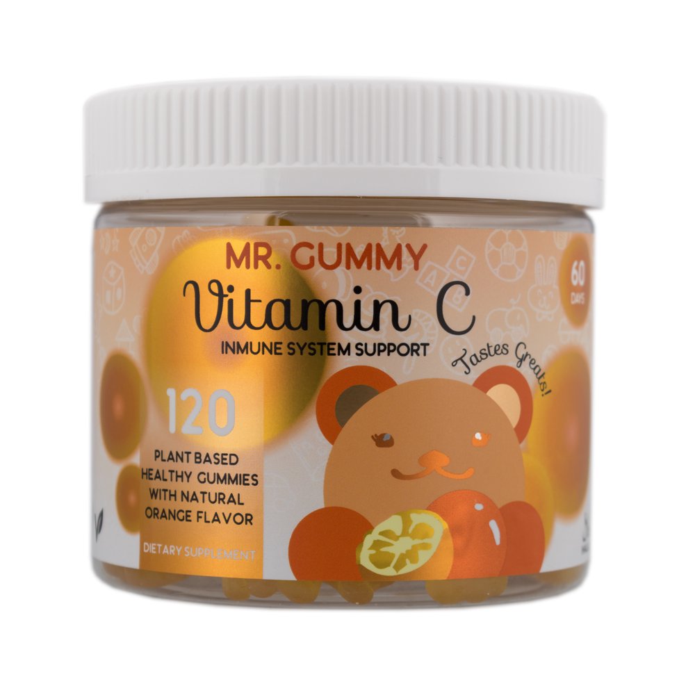Mr Gummy Vitamins C Supplement Delicious Orange Taste Gluten