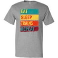 thumbnail image 3 of Inktastic Eat Sleep Trains Repeat T-Shirt, 3 of 5