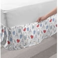 thumbnail image 2 of Gardening Bed Skirt, Tools Gloves Shovel Rubber Boots Seeds Agriculture Countryside, Elastic Bedskirt Dust Ruffle Wrap Around for Bedding Decor, 4 Sizes, Pale Purpleblue and Pale Ruby, by Ambesonne, 2 of 2