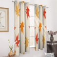 thumbnail image 3 of Autumn Leaves Pattern 2 Panels Blackout Curtains for Bedroom Living Room Drapes Kitchen Room Window Blackout Curtain Grommet, 3 of 6