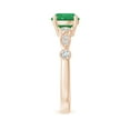 thumbnail image 3 of ANGARA Natural Marquise and Dot 1.2 ct Emerald Engagement Ring with Diamonds in 14K Rose Gold for Women (Size-7mm) | May Birthstone, Anniversary, Jewelry Gift for Women | Natural Emerald Ring, 3 of 9