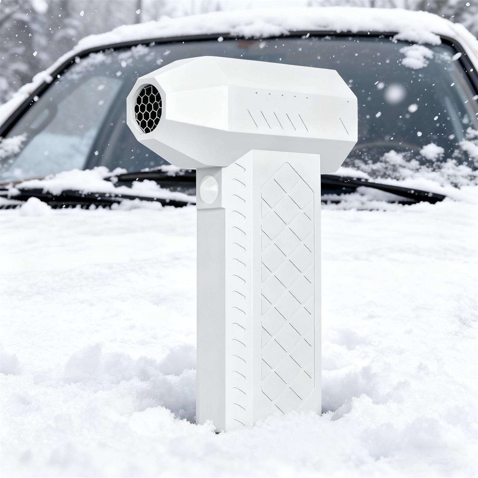 Thermal Snow Blower Portable Air Duster, High Speed Brushless Motor Defroster for Car Windshield Snow Removal, Rechargeable Handheld Blower for Car Home Office Cleaning