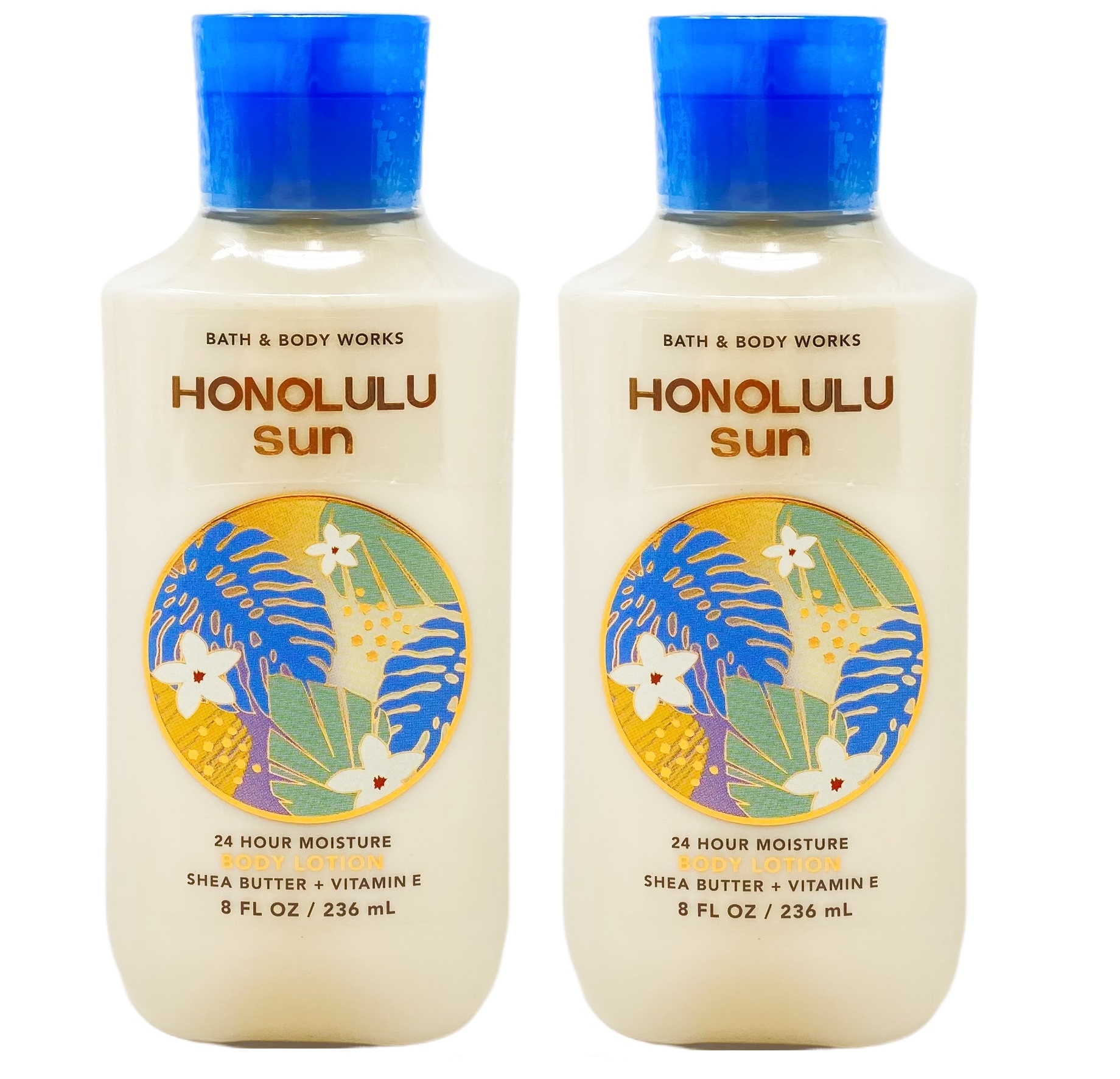 Bath and Body Works Honolulu Sun Shea Butter + Vitamin E Body Lotion Duo Gift Set Includes 2