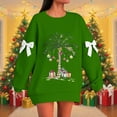 thumbnail image 2 of LEBONYARD Women's New Christmas Style Christmas Printing Round Neck Pullover Long Sleeve Comfortable Colourful Christmas Top, 2 of 5