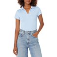 thumbnail image 1 of Camiseta de uniforme IZOD para mujer, manga corta, azul claro, talla XS, 1 of 2
