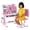 Pink #2, variant on Floseru 2Pcs Kids Desk and Chair Set,Height Adjustable Children School Study Table Chair Set with Partition Design,Bookstand,Drawer,Ergonomic Desk Chair with Writing Board,Sitting Corrector