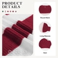 thumbnail image 5 of Asklazy Women’s Relaxed Fit Soft Knit Fabric Sweater Long Sleeve Pullover Crew Neck Casual Winter Top,US Size,Red Strip,S, 5 of 9