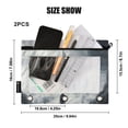 thumbnail image 3 of Fantasy Planet City 2 Pack Pencil Pouch for 3 Ring Binder Smooth Zipper Folders with Pockets Clear Window Pencil Case, 3 of 6