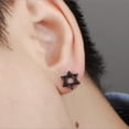 thumbnail image 4 of 3 Pares Pendientes Pernos Prisioneros Estrella de Oído de material acero Inoxidable para Hombre Mujer, 4 of 9